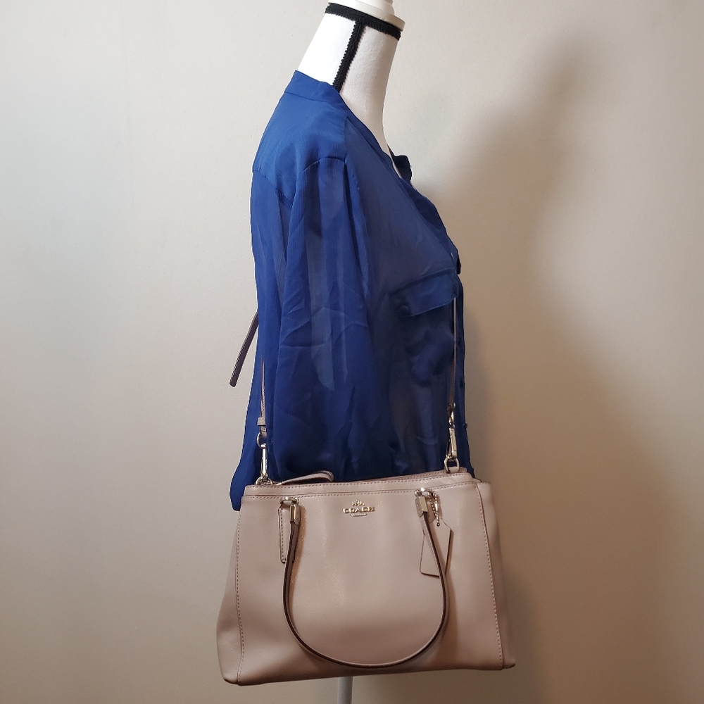 Coach light neutral color bag